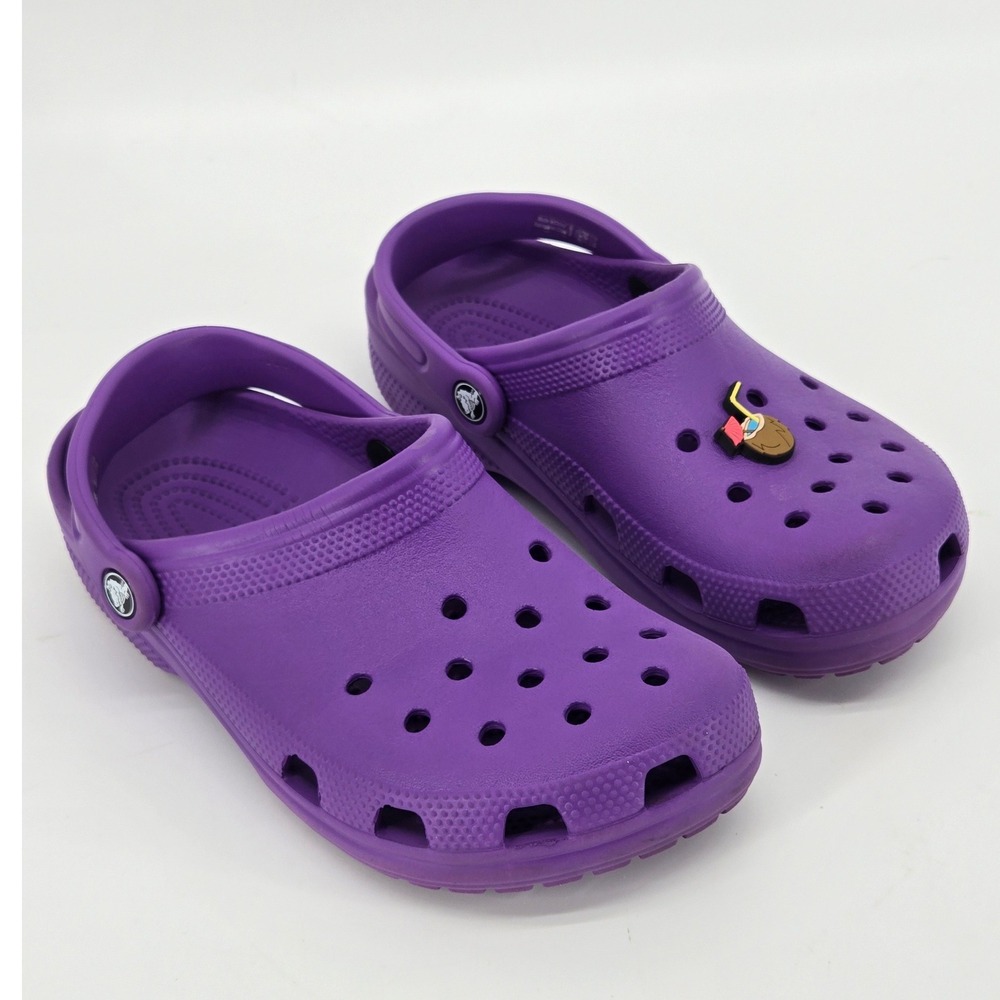 Crocs Classic Clog Purple Comfort Water Sandals Slip On Shoes Mens 6 Womens 8
